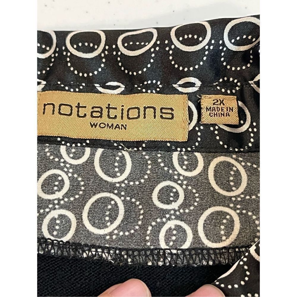 Notations black sweater shirt size 2X - Picture 6 of 7